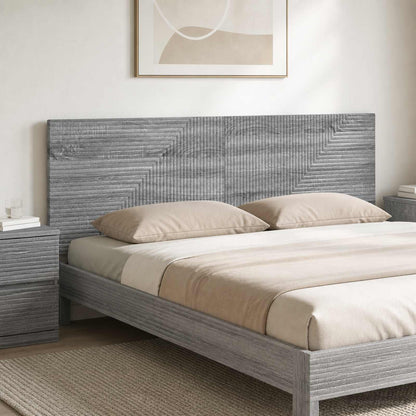 Wall-Mounted Headboard HAARLEM Grey Sonoma Engineered Wood