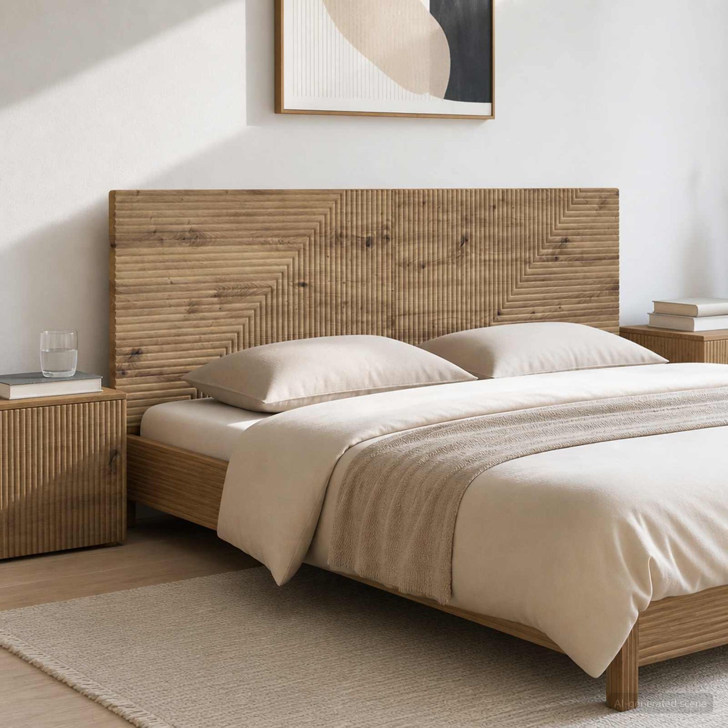 Wall-Mounted Headboard HAARLEM Artisan Oak Engineered Wood