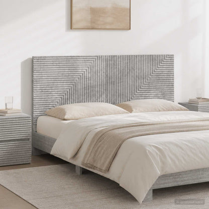 Wall-Mounted Headboard HAARLEM Concrete Grey Engineered Wood