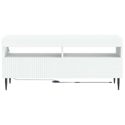 LED TV Cabinet White Engineered Wood