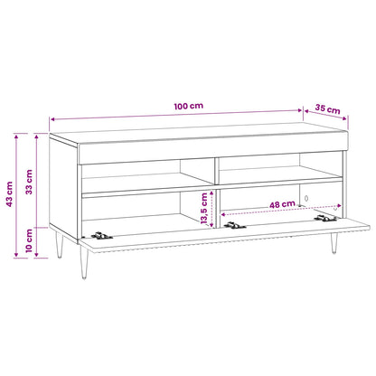 LED TV Cabinet Sonoma Oak Engineered Wood