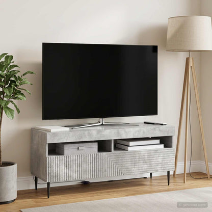 LED TV Cabinet Concrete Grey Engineered Wood