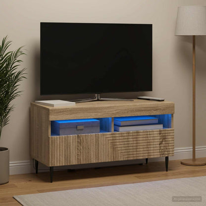 LED TV Cabinet Sonoma Oak Engineered Wood