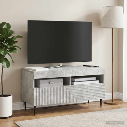 LED TV Cabinet Concrete Grey Engineered Wood
