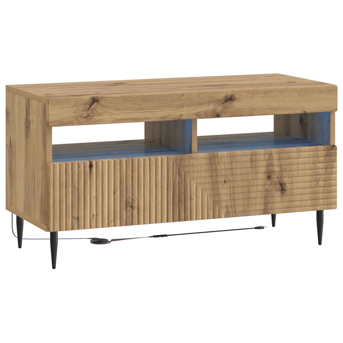 LED TV Cabinet Artisan Oak Engineered Wood