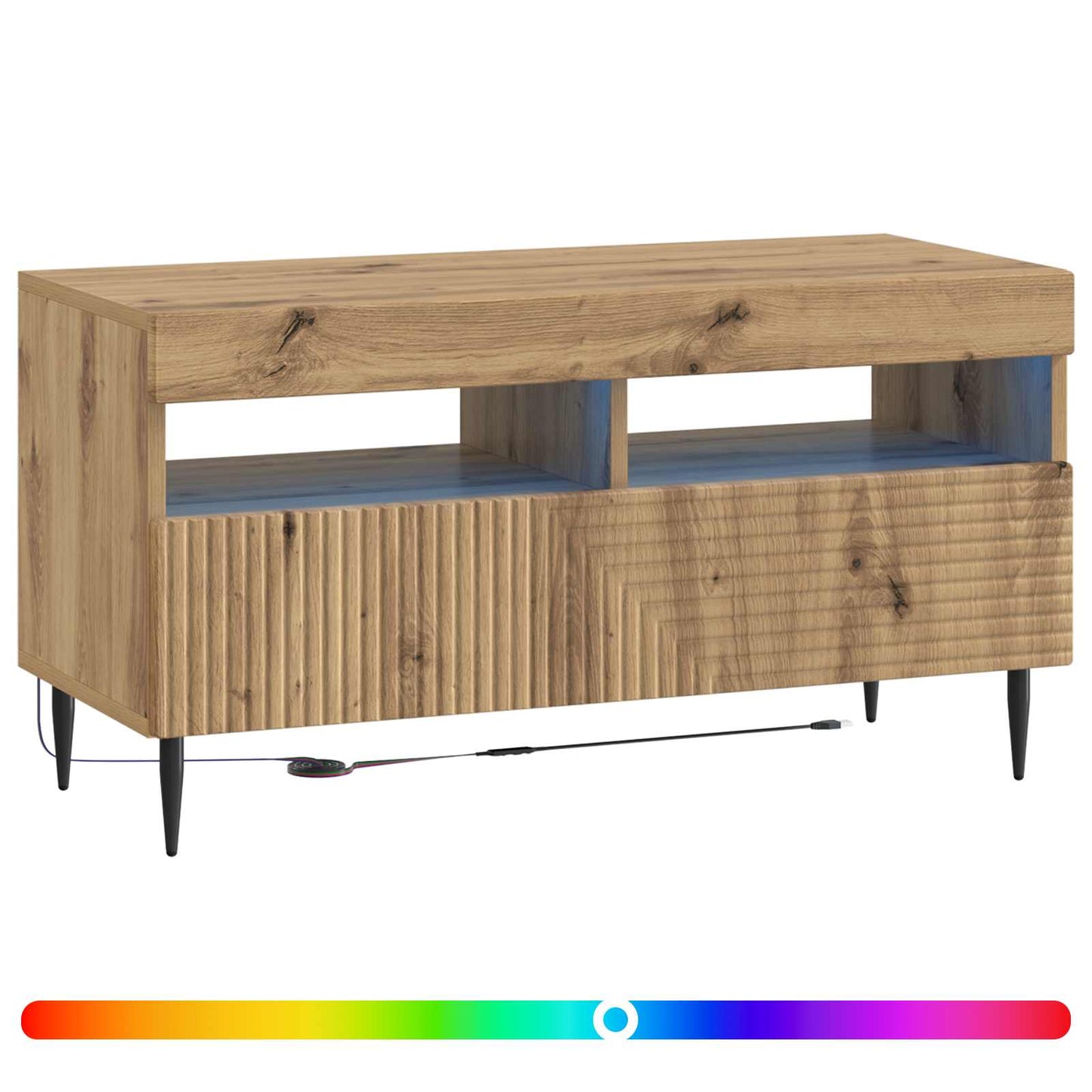 LED TV Cabinet Artisan Oak Engineered Wood