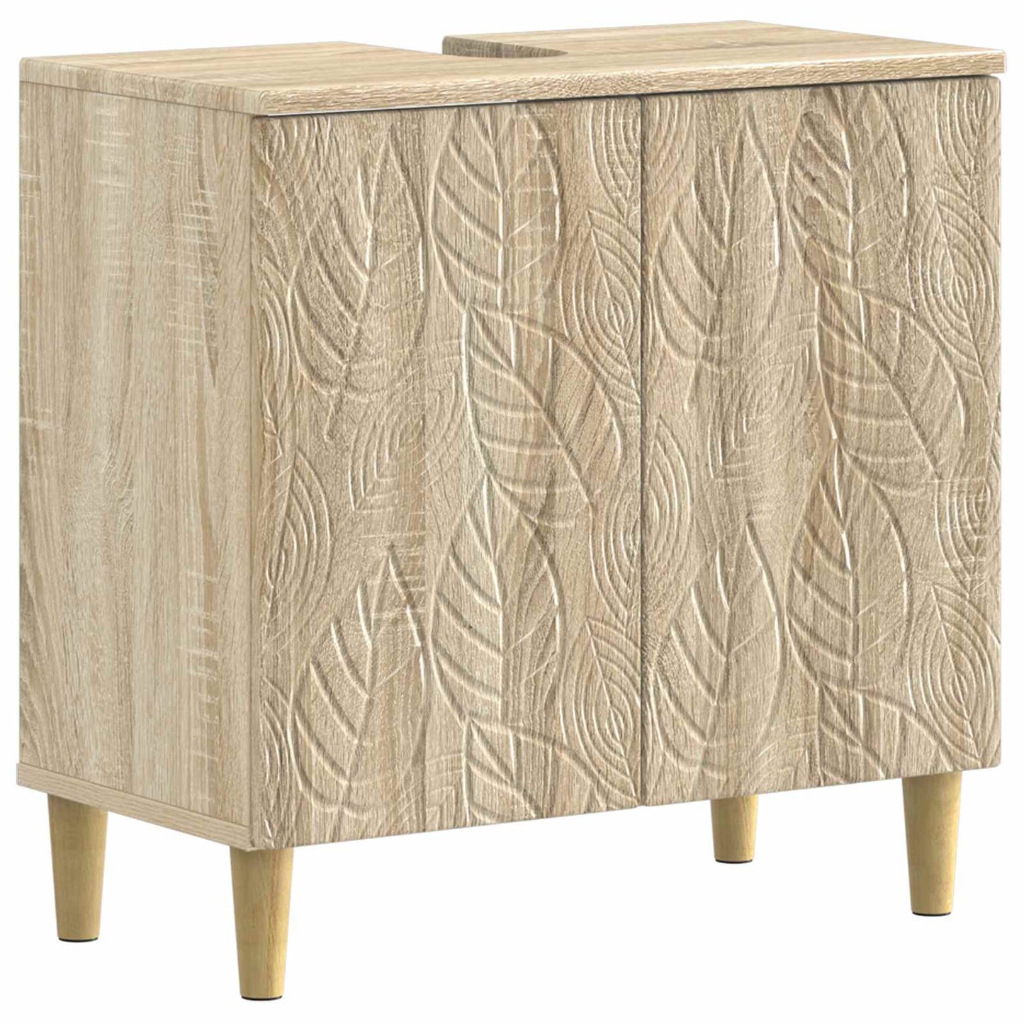 Bathroom Sink Cabinet DELFT Sonoma Oak 59.5 x 31.5x 59 cm