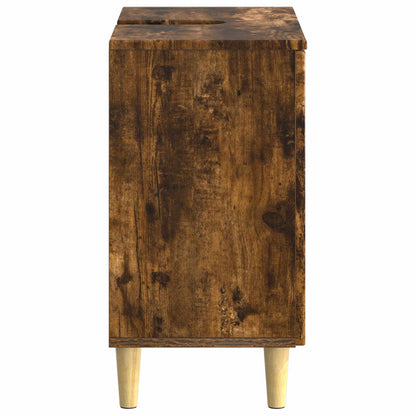 Bathroom Sink Cabinet DELFT Smoked Oak 59.5 x 31.5x 59 cm