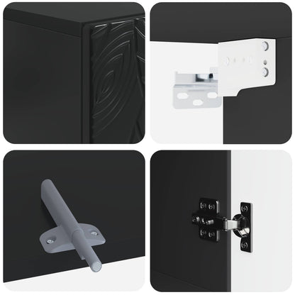 Bathroom Wall Cabinet DELFT Black 30 x 31 x 59 cm