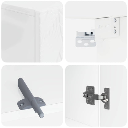 Bathroom Wall Cabinet DELFT High Gloss White 30 x 31 x 59 cm