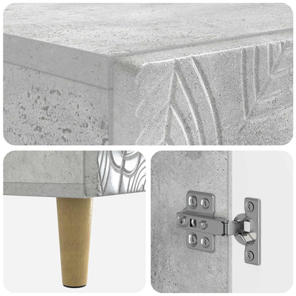 Bathroom Cabinet with Open Shelf DELFT Concrete Grey