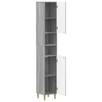 Bathroom Cabinet with Open Shelf DELFT Grey Sonoma