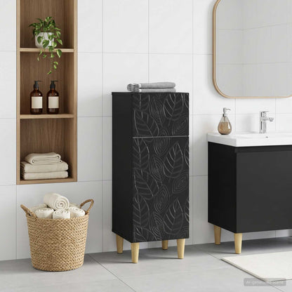 Bathroom Storage Cainet DELFT Black 30 x 31 x 80 cm
