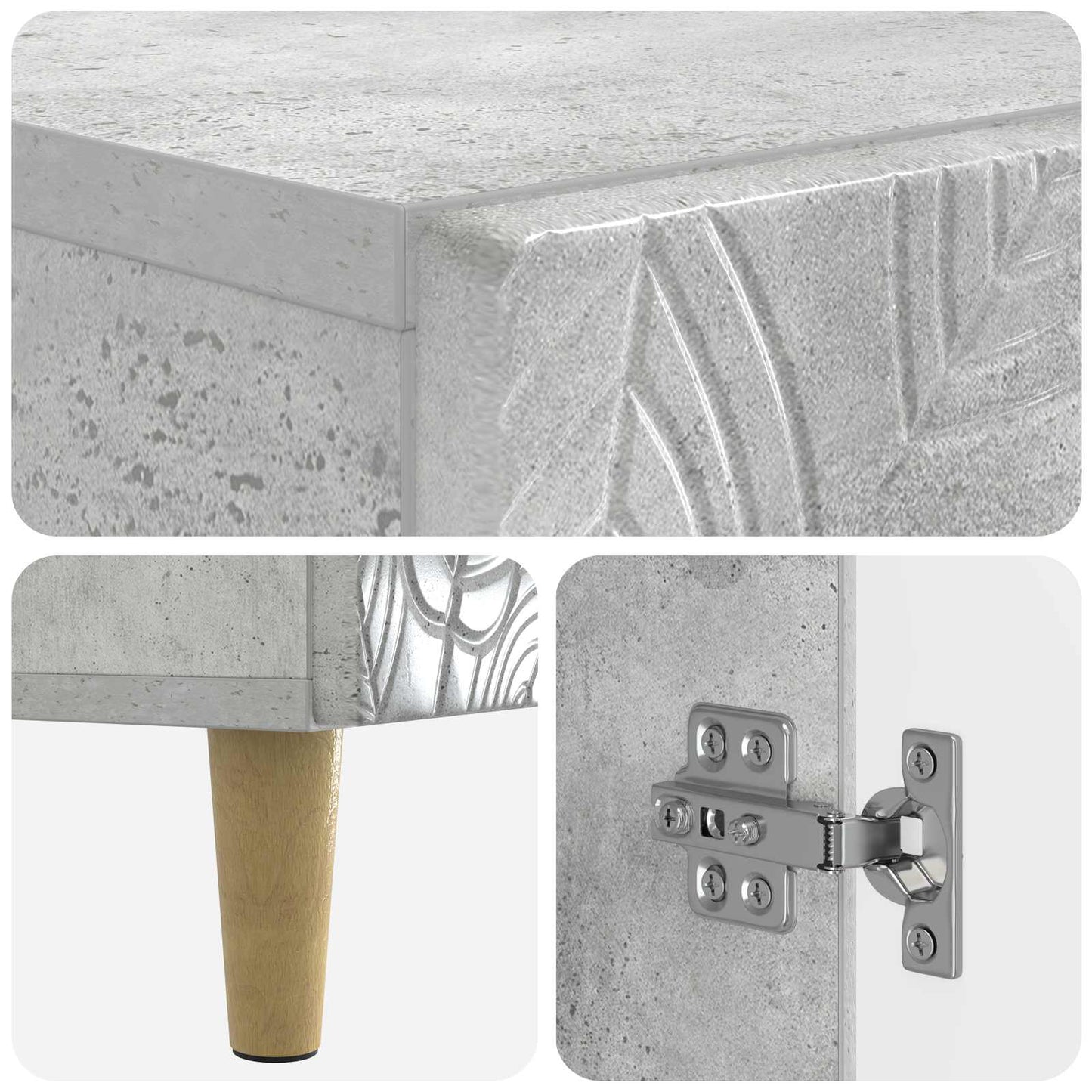 Bathroom Storage Cainet DELFT Concrete Grey 30 x 31 x 80 cm