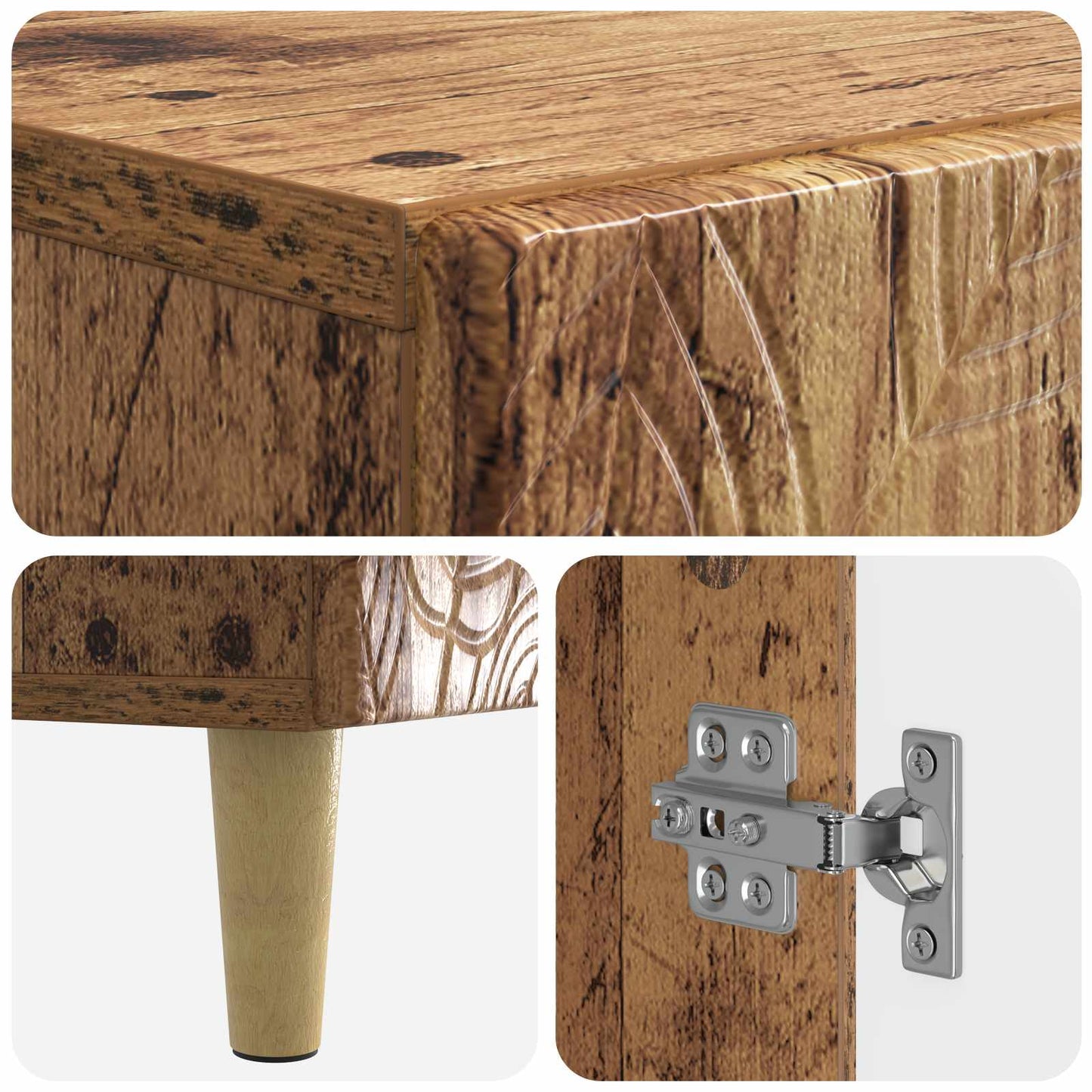 Bathroom Storage Cainet DELFT Old Wood 59.5 x 31 x 80 cm