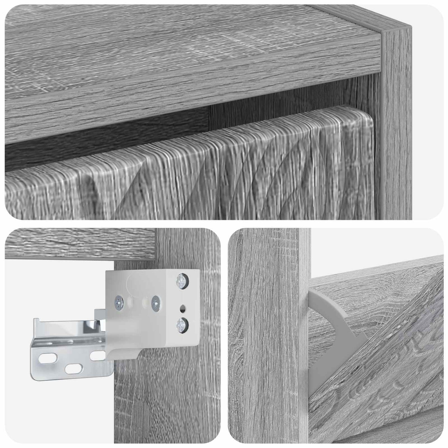 Wall-Mounted Shoe Cabinet DELFT 71 x 17 x 43 cm Engineered Wood