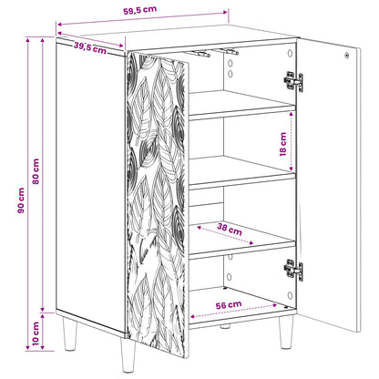 Shoe Cabinet DELFT 59.5 x 39.5 x 90 cm Engineered Wood Old Wood