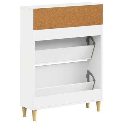 Shoe Cabinet DELFT 78 x 24 x 103 cm Engineered Wood White