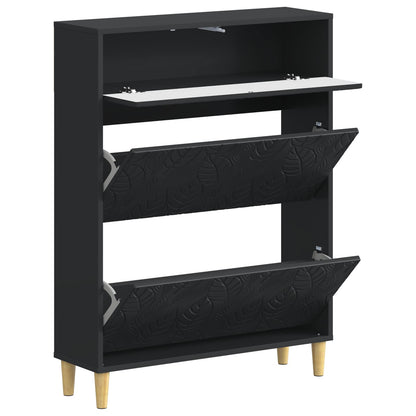 Shoe Cabinet DELFT 78 x 24 x 103 cm Engineered Wood Black