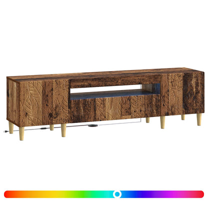 LED TV Cabinet Old Wood Engineered Wood