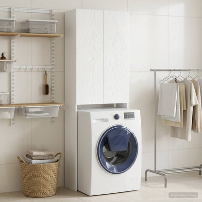 Toilet Cabinet DELFT High Gloss White 66 x 25.5 x 190 cm