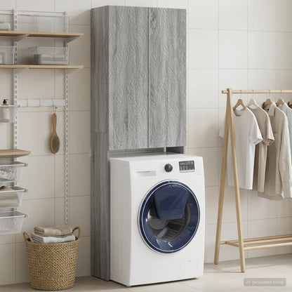 Toilet Cabinet DELFT Grey Sonoma 66 x 25.5 x 190 cm