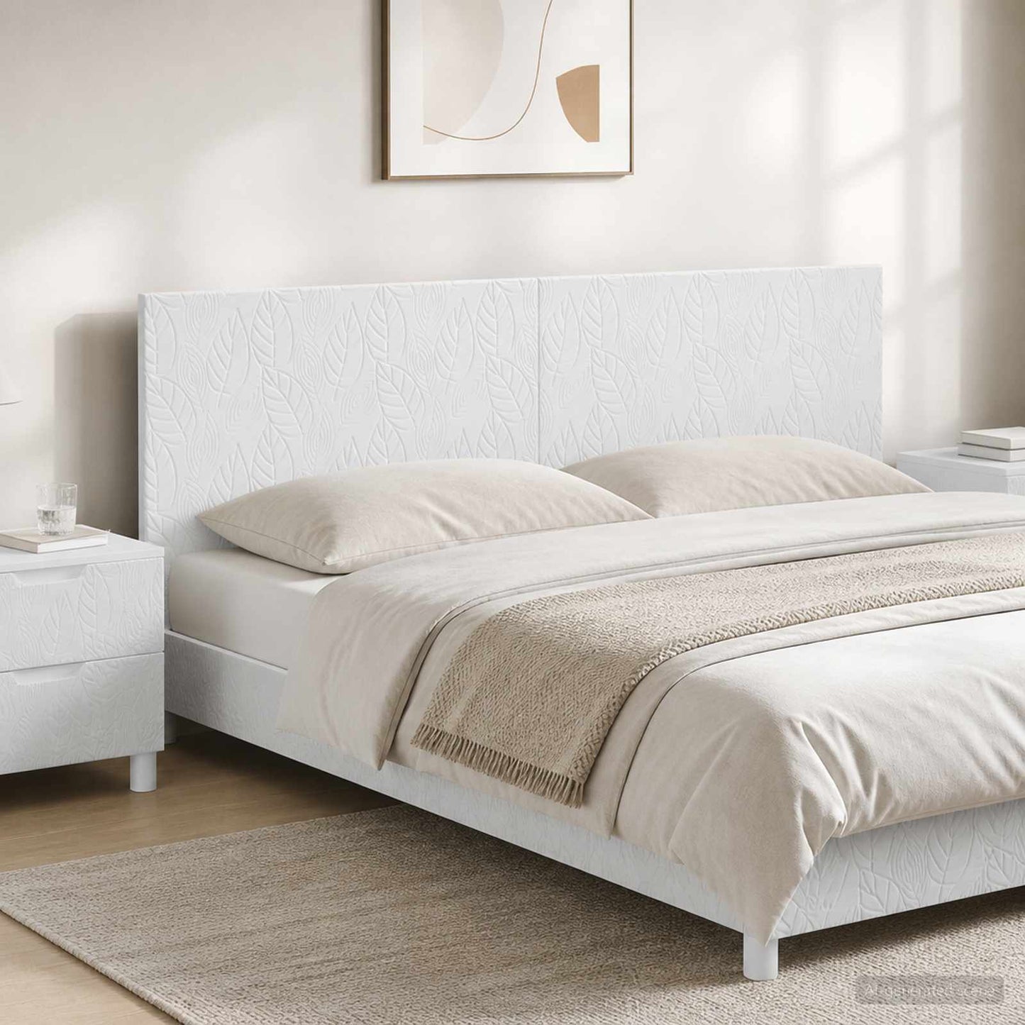 Wall-Mounted Headboard DELFT White Engineered Wood