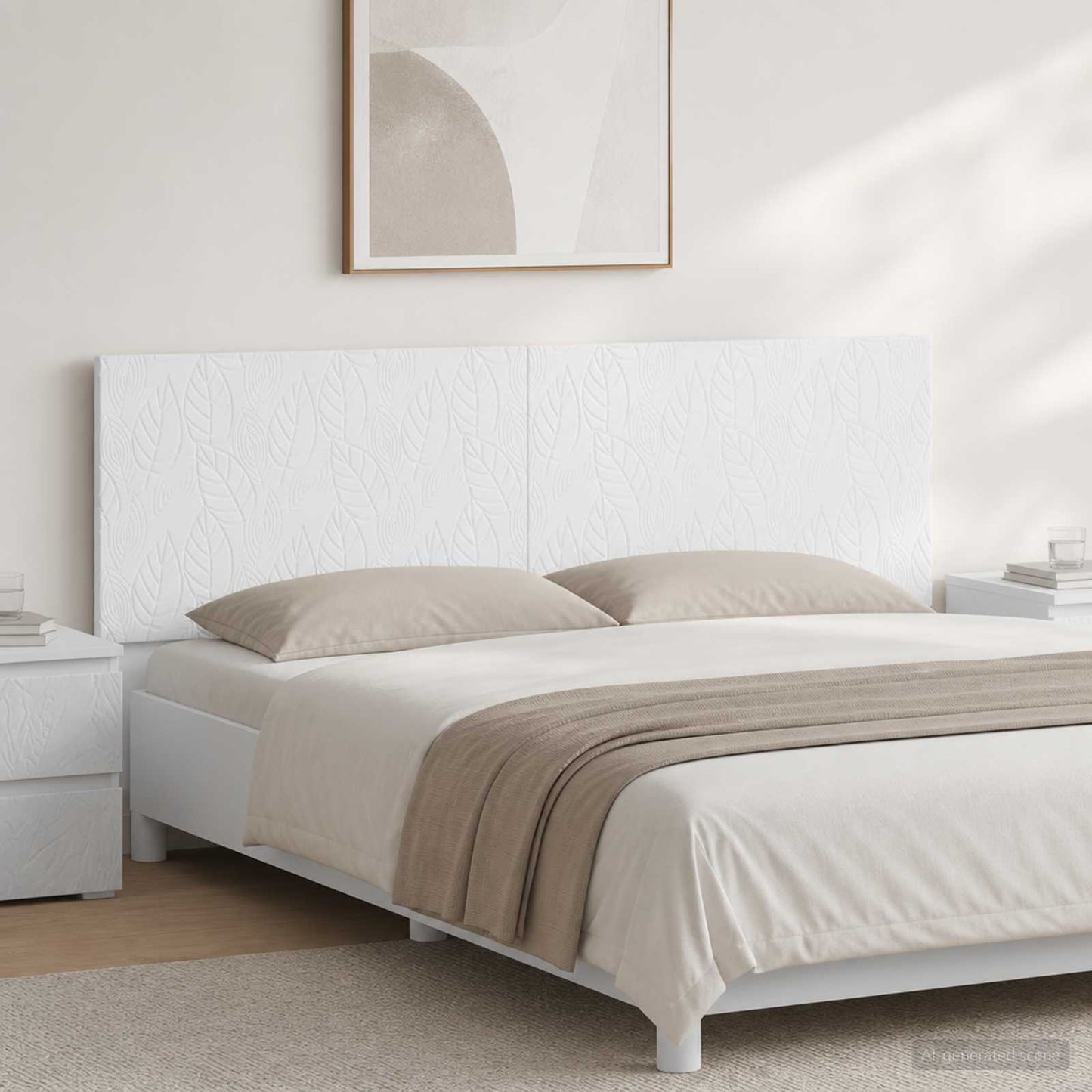 Wall-Mounted Headboard DELFT White Engineered Wood