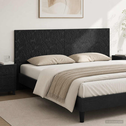 Wall-Mounted Headboard DELFT Black Engineered Wood