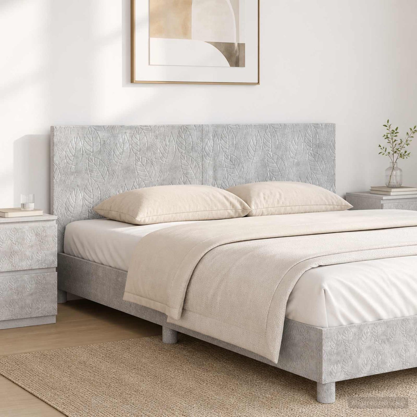 Wall-Mounted Headboard DELFT Concrete Grey Engineered Wood