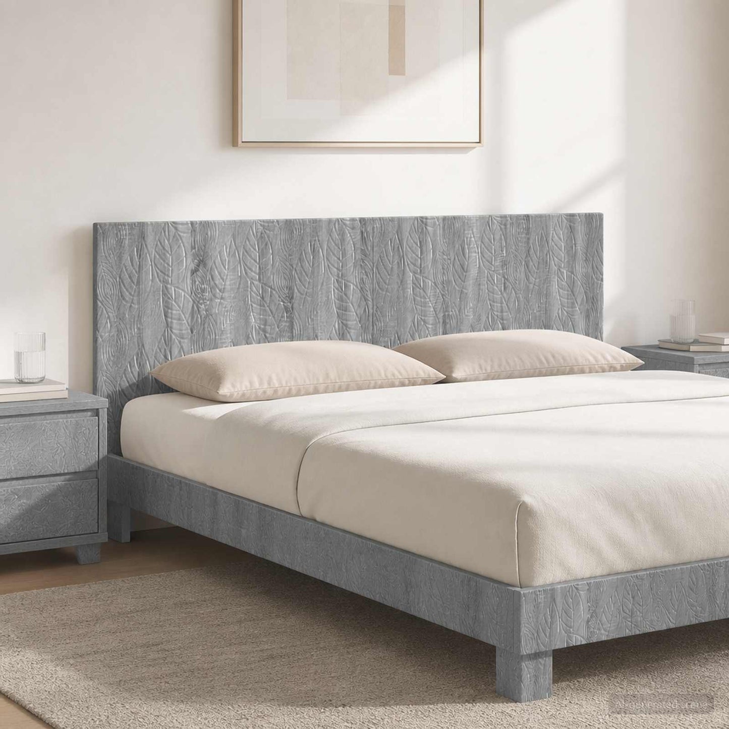 Wall-Mounted Headboard DELFT Grey Sonoma Engineered Wood