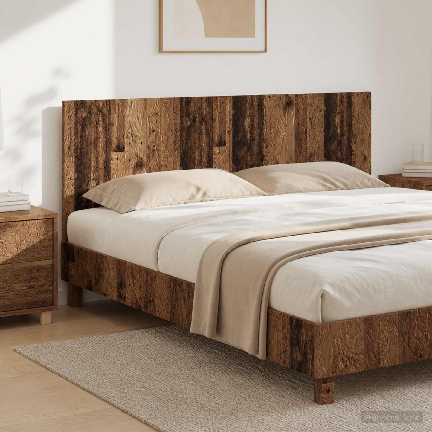 Wall-Mounted Headboard DELFT Old Wood Engineered Wood