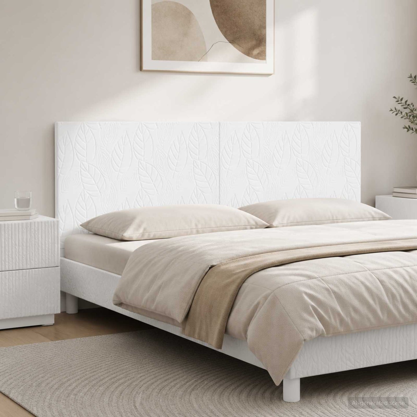 Wall-Mounted Headboard DELFT White Engineered Wood