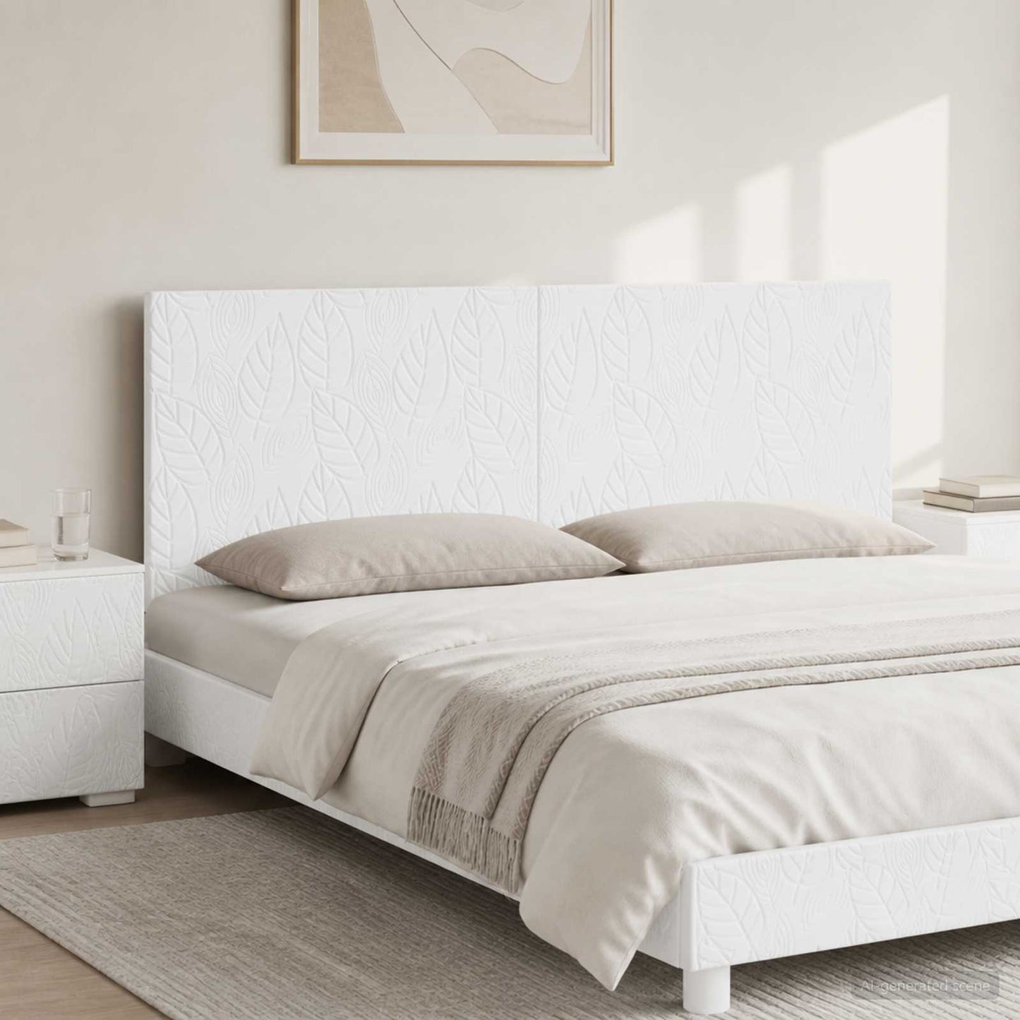 Wall-Mounted Headboard DELFT White Engineered Wood