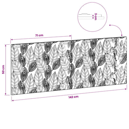 Wall-Mounted Headboard DELFT Black Engineered Wood