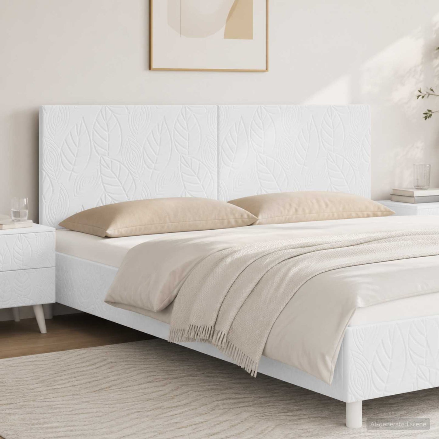 Wall-Mounted Headboard DELFT White Engineered Wood