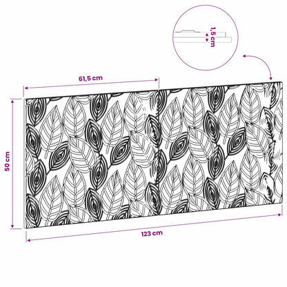 Wall-Mounted Headboard DELFT Black Engineered Wood
