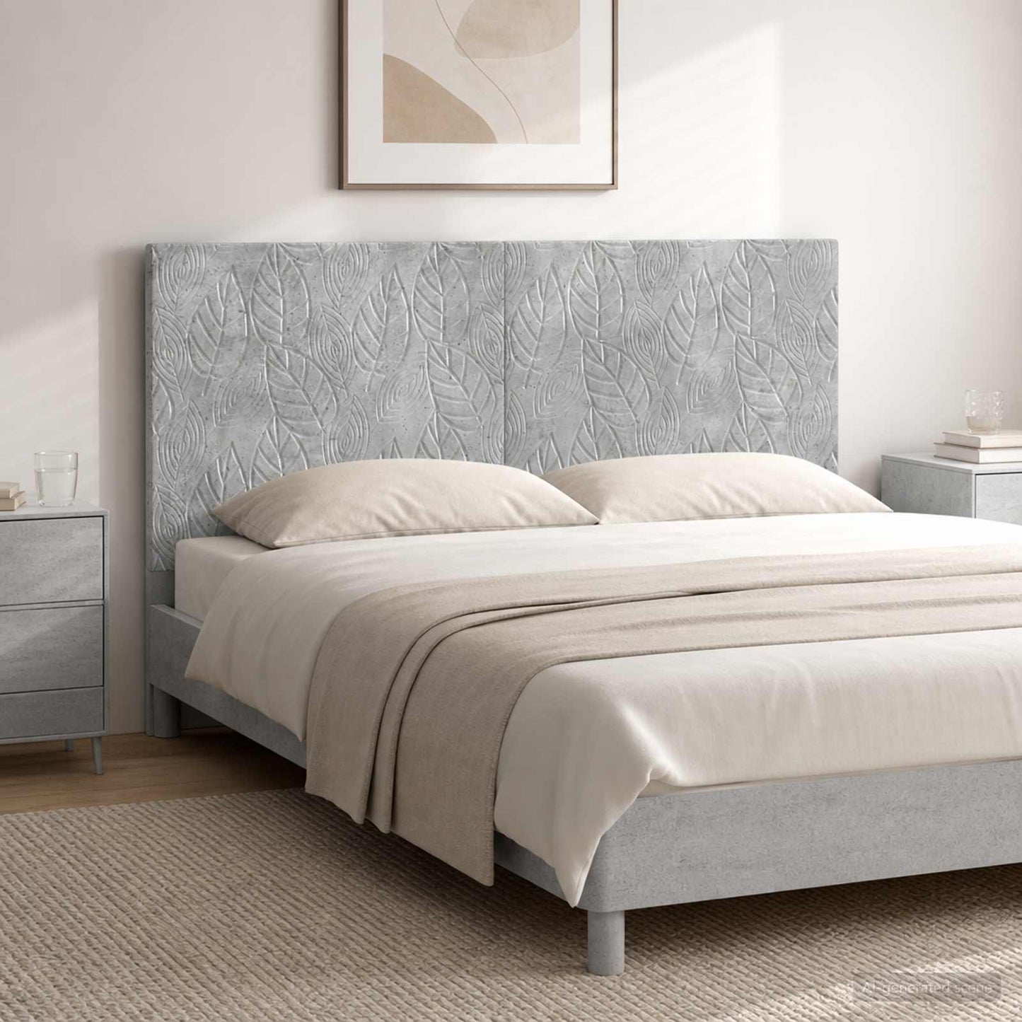 Wall-Mounted Headboard DELFT Concrete Grey Engineered Wood