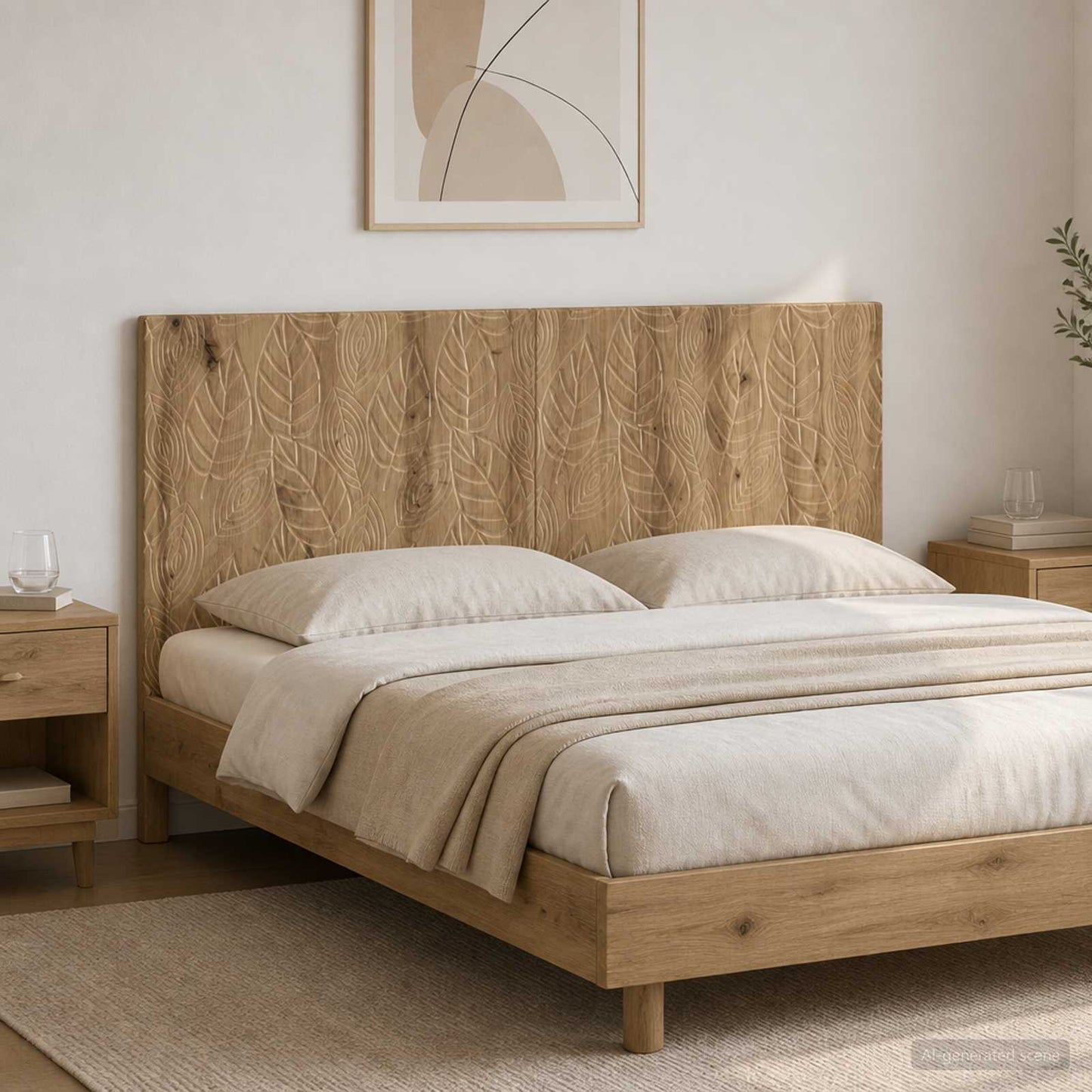 Wall-Mounted Headboard DELFT Artisan Oak Engineered Wood
