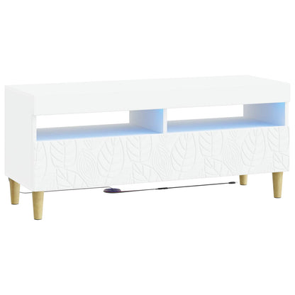 LED TV Cabinet White Engineered Wood