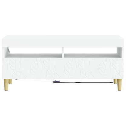 LED TV Cabinet White Engineered Wood