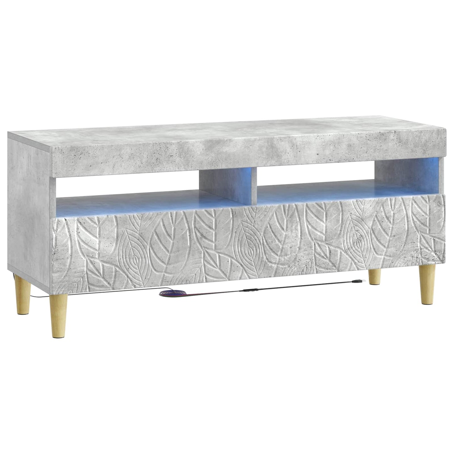 LED TV Cabinet Concrete Grey Engineered Wood