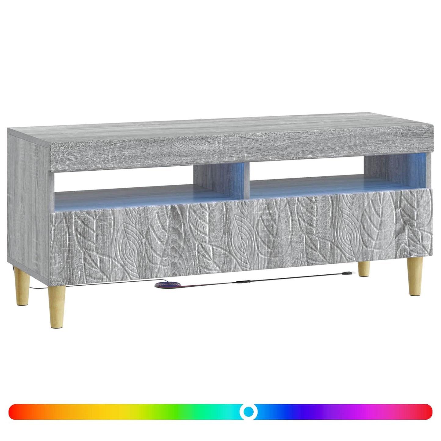 LED TV Cabinet Grey Sonoma Engineered Wood
