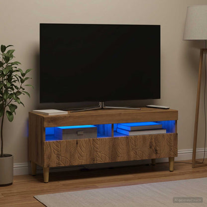 LED TV Cabinet Artisan Oak Engineered Wood