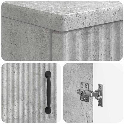 Bathroom Sink Cabinet HOORN Concrete Grey 59.5 x 31.5x 56 cm