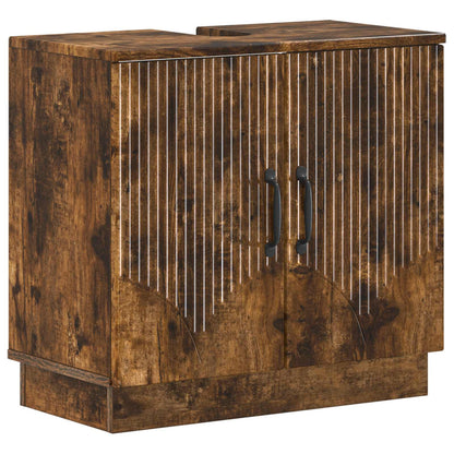 Bathroom Sink Cabinet HOORN Smoked Oak 59.5 x 31.5x 56 cm