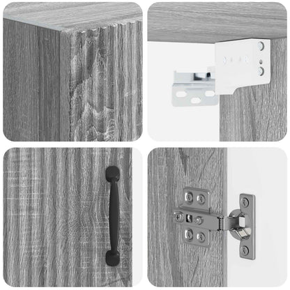 Bathroom Wall Cabinet HOORN Grey Sonoma 30 x 31 x 59 cm