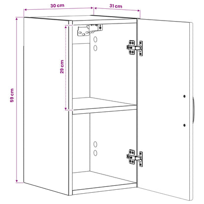 Bathroom Wall Cabinet HOORN Grey Sonoma 30 x 31 x 59 cm