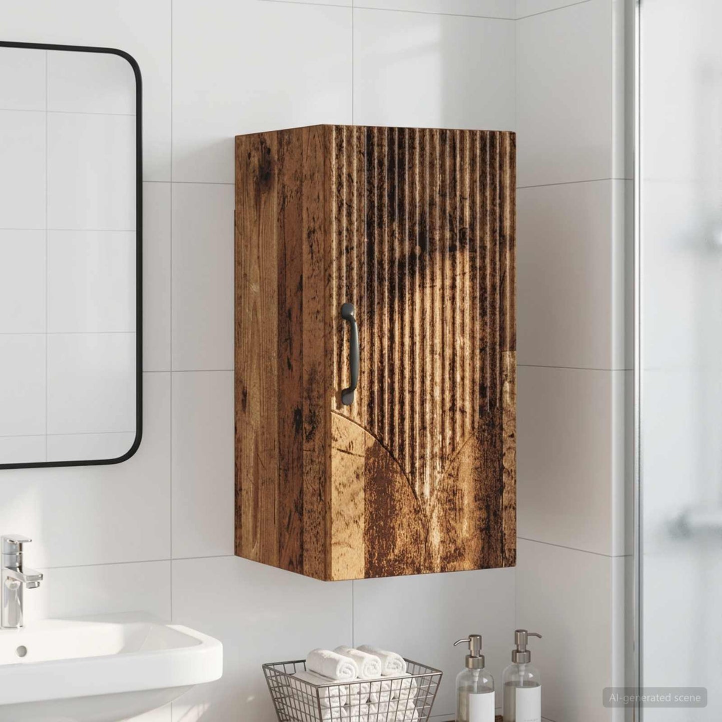Bathroom Wall Cabinet HOORN Old Wood 30 x 31 x 59 cm