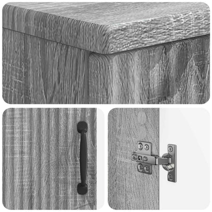 Bathroom Storage Cainet HOORN Grey Sonoma 30 x 31 x 77 cm
